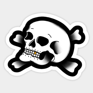 HomeSchoolTattoo Skull and Crossbones Sticker